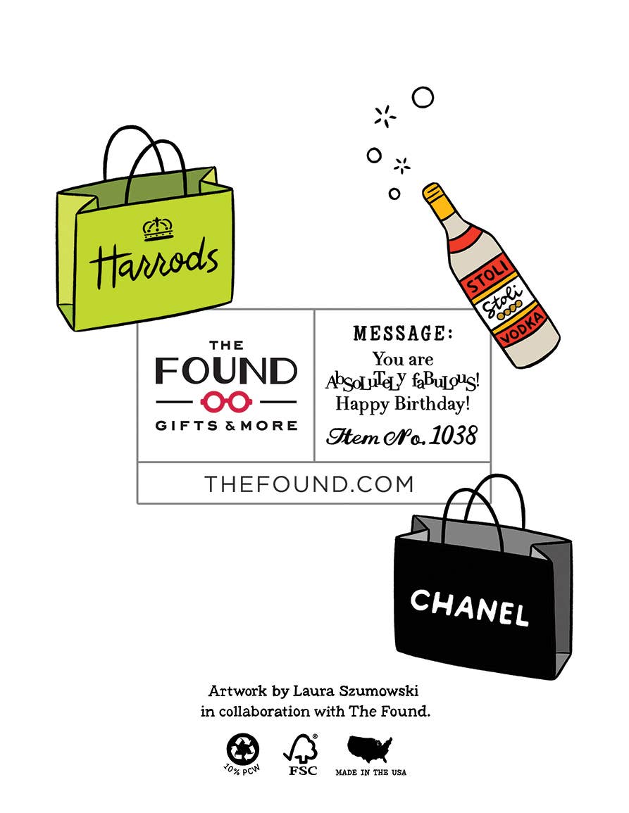 Ab Fab Sweetie Darling Birthday Card