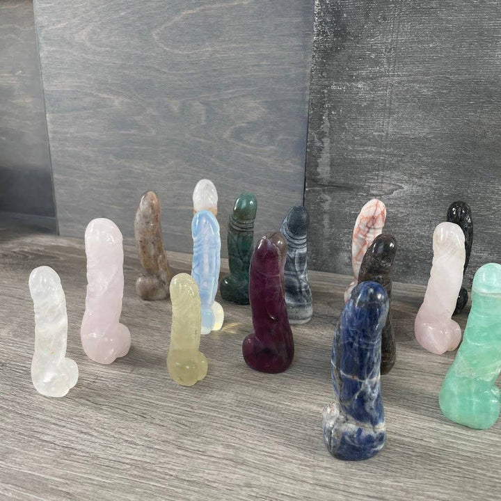 Assorted Gemstone Phallic Symbols – Crystal Carvings for Retailers and Metaphysical Shops