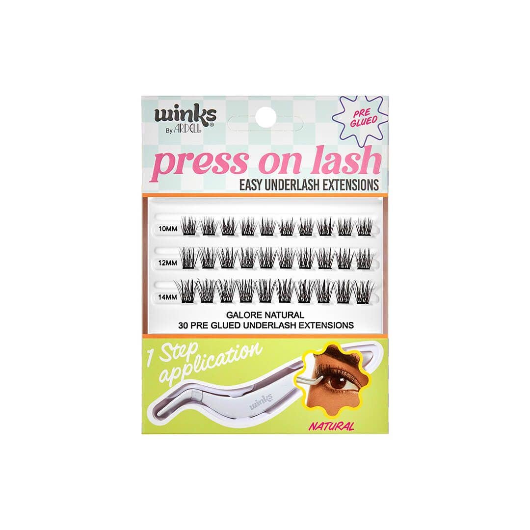 Winks Press On 30pc Natural + Applicator