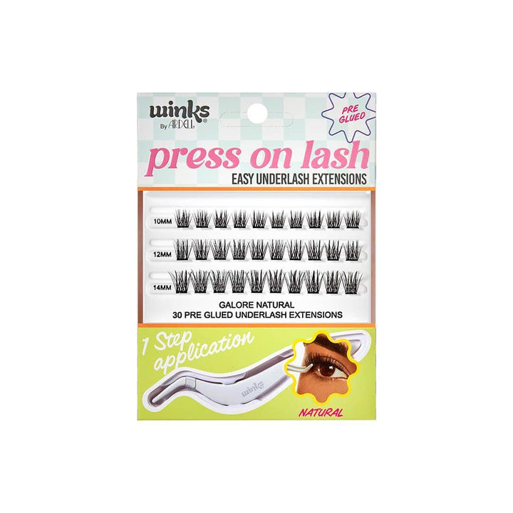 Winks Press On 30pc Natural + Applicator