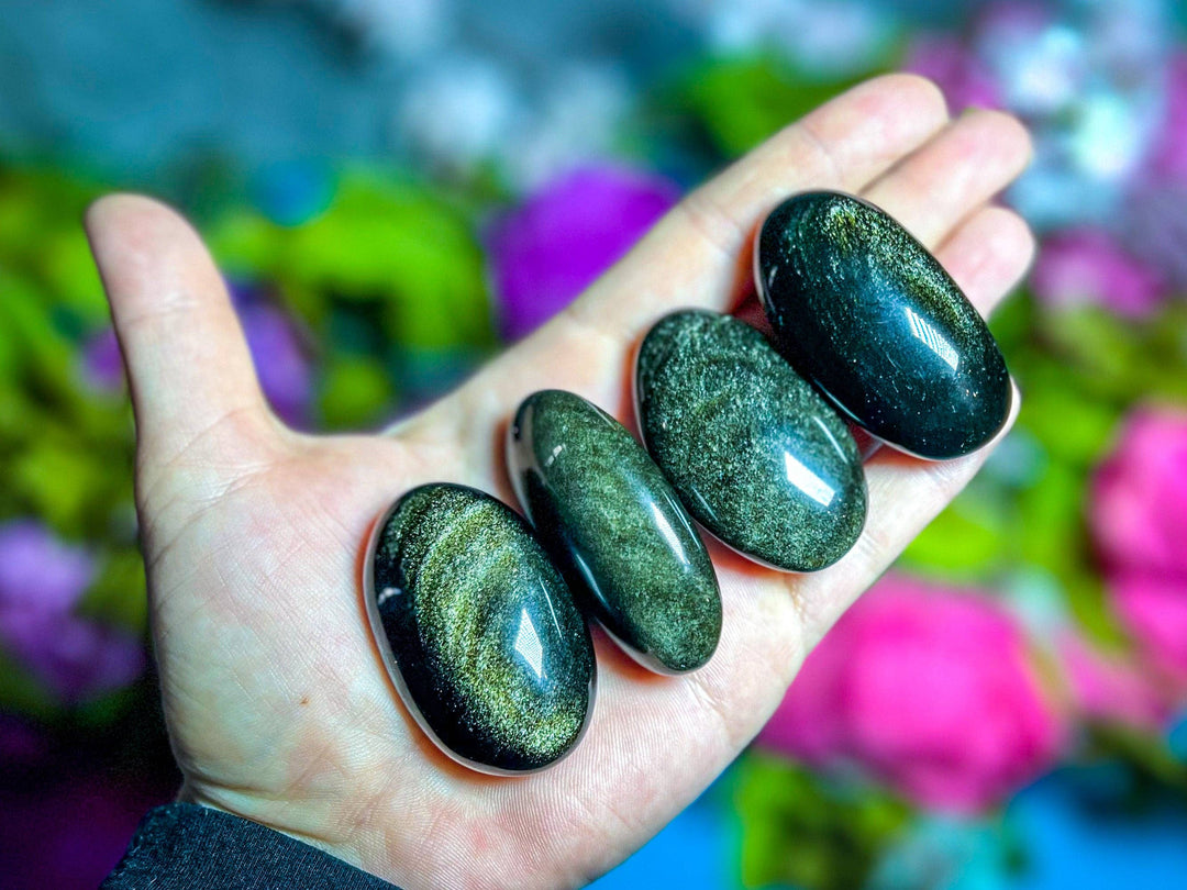 Gold Obsidian Palmstone, Wholesale Ethically Sourced Crystal