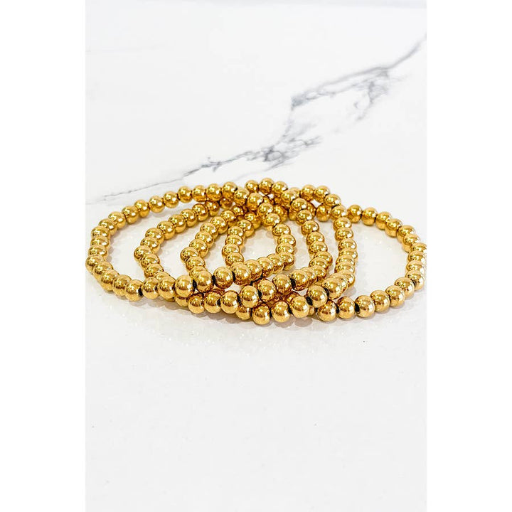 Natural Elements Gold Beaded Bracelet Set