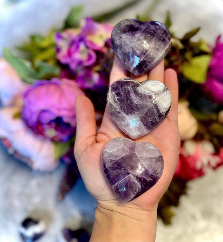 Dream Chevron Amethyst Hearts