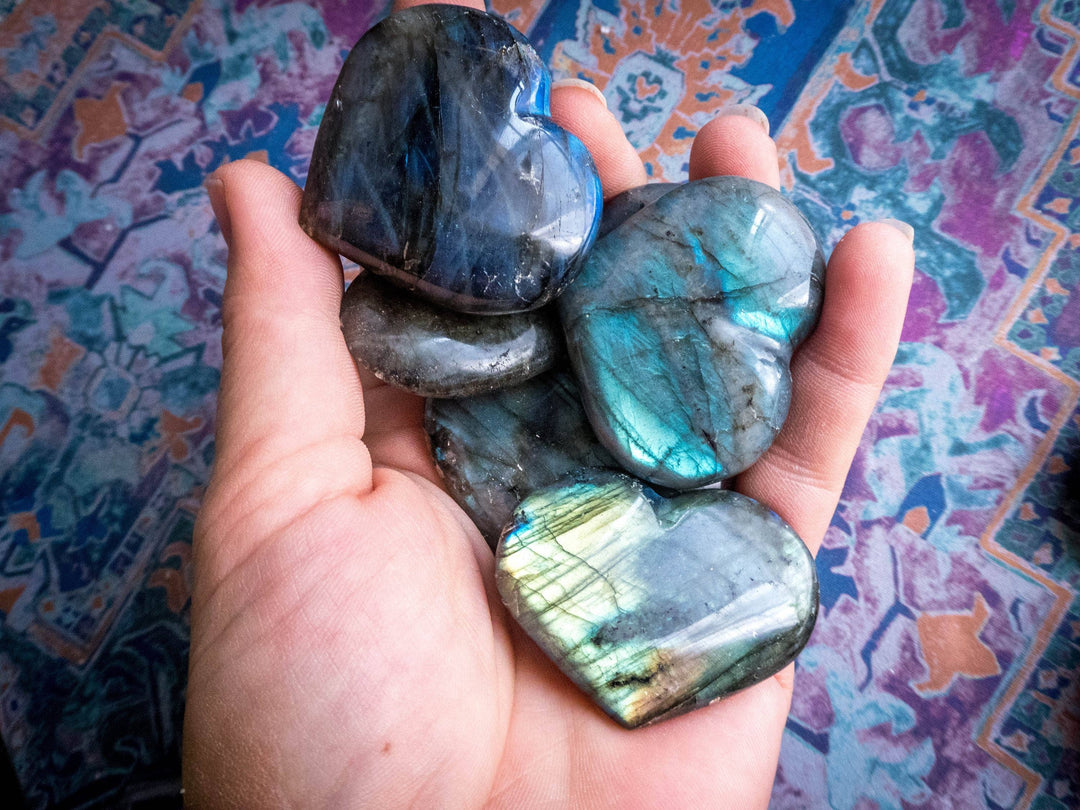 Labradorite Heart