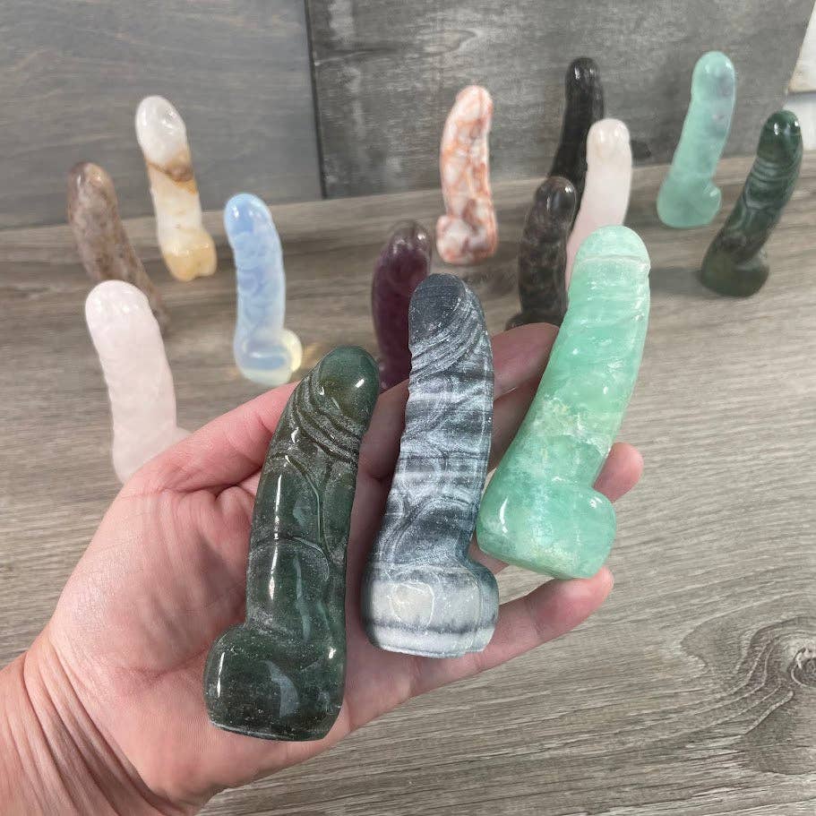 Assorted Gemstone Phallic Symbols – Crystal Carvings for Retailers and Metaphysical Shops