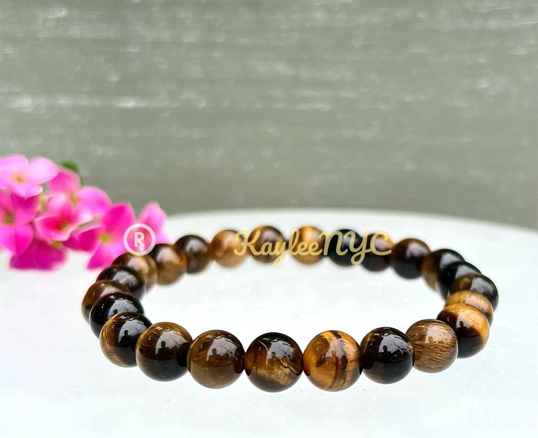 Natural Tiger Eye 8mm 7.5” Crystal Healing S