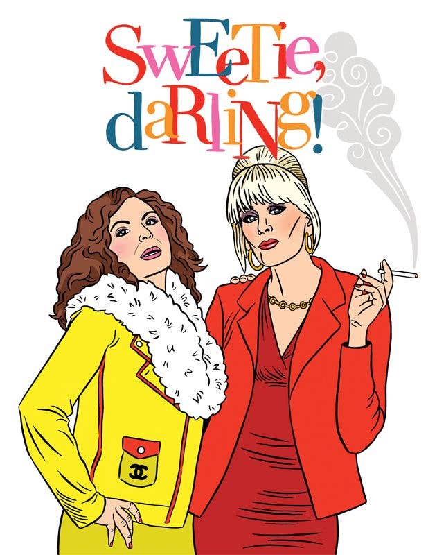 Ab Fab Sweetie Darling Birthday Card