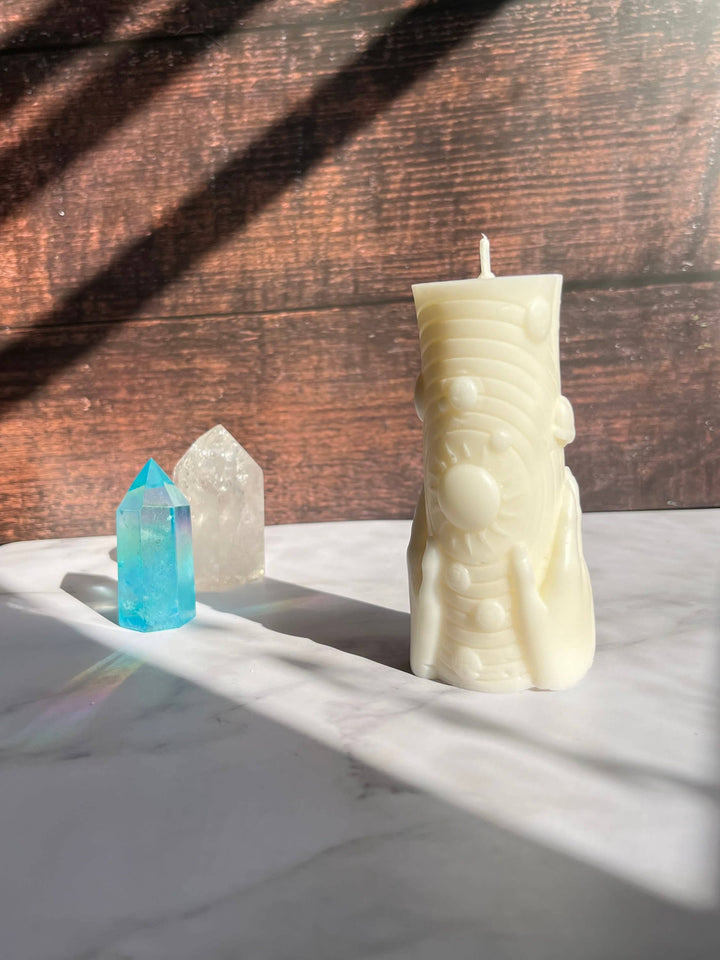 Astrology Astronomy Solar System Beeswax Candle