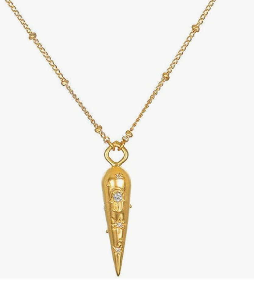 Cornicello horn 14K Steel -evil eye-Charm Necklace 