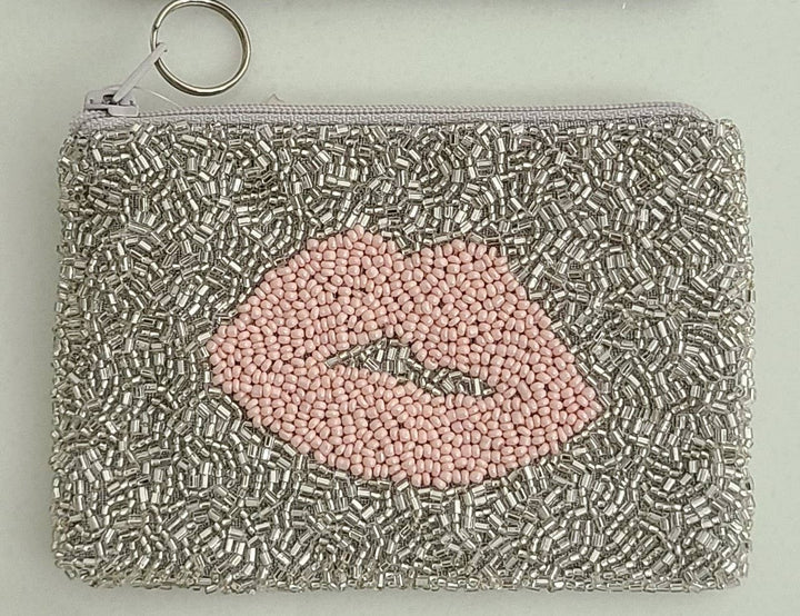 Tiana Designs Handcrafted Beaded SCP-Lips Coin Purse