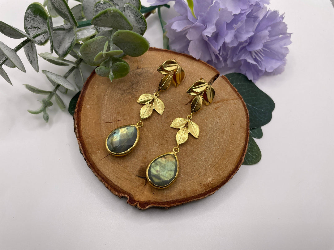 Three Leaf Drop Earrings