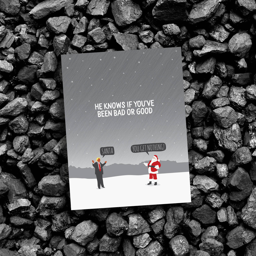 He Knows Funny Anti-Trump Christmas Card