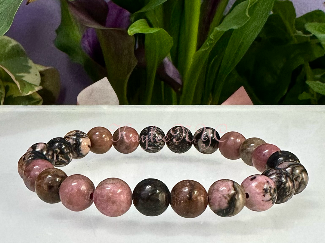 Natural Rhodonite 8mm 7.5” Crystal Healing S