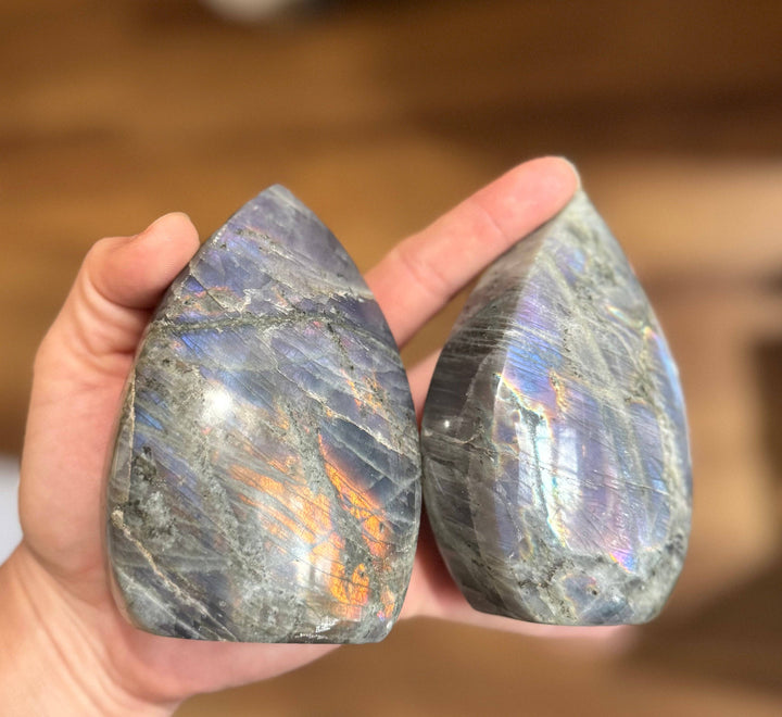 Rainbow Labradorite Crystal Teardrop Freeform