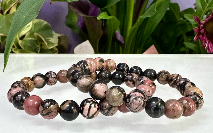 Natural Rhodonite 8mm 7.5” Crystal Healing S