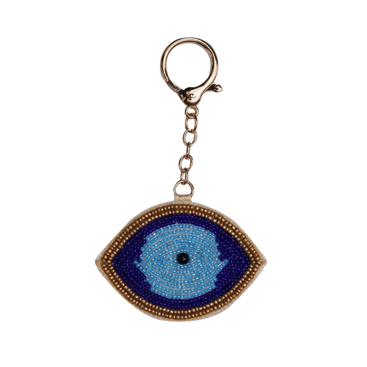 Evil Eye Hand Beaded Key Chain