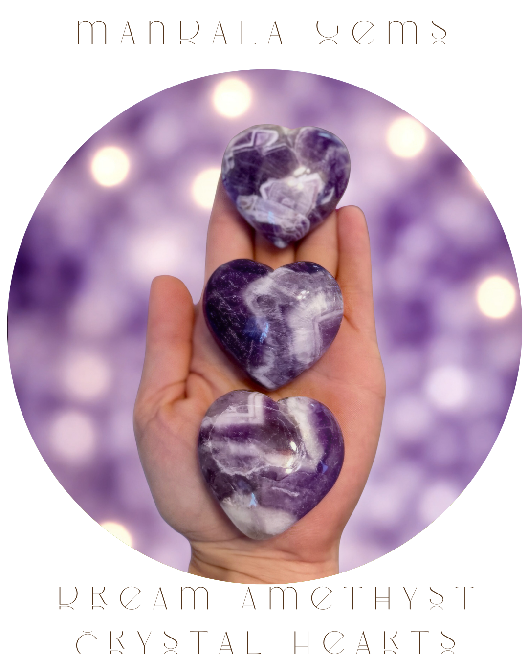 Dream Chevron Amethyst Hearts