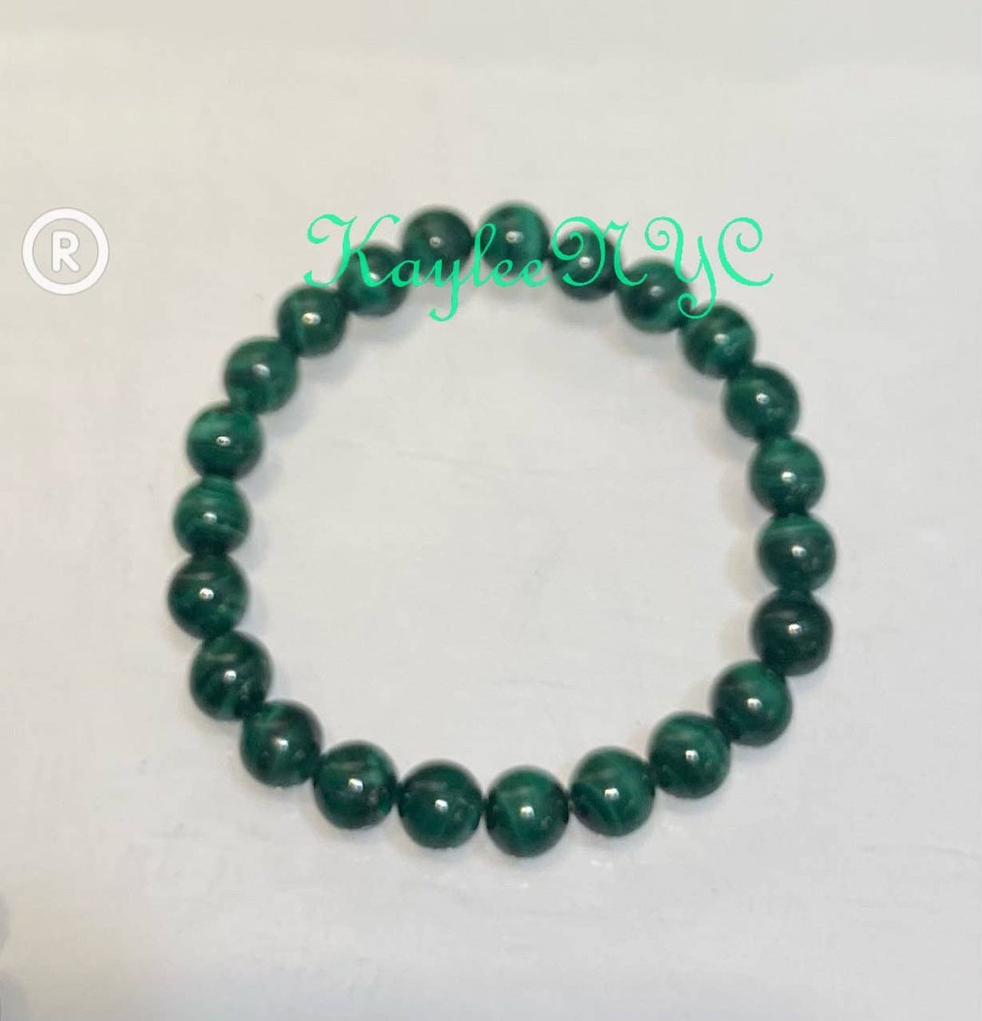 Natural Malachite 8mm 7.5” Crystal Healing S