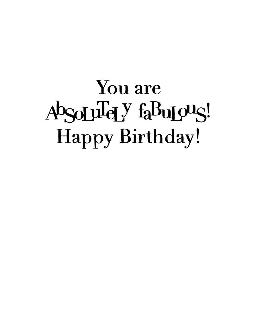 Ab Fab Sweetie Darling Birthday Card