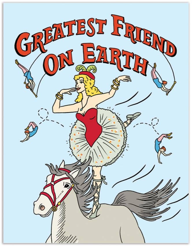 Greatest Friend Circus Birthday Card