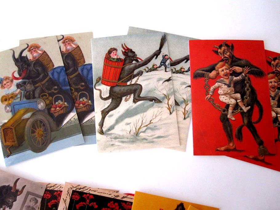 Krampus Greeting Cards: 20 Assorted Cards In Deluxe Tin
