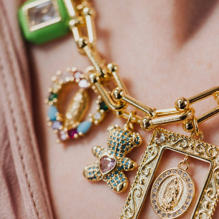 Virgin Mary Necklace, Catholic Jewelry, Faith and Joy