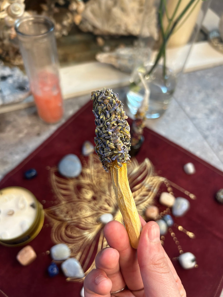 Copal Dipped Palo Santo Sticks Rolled in lavender