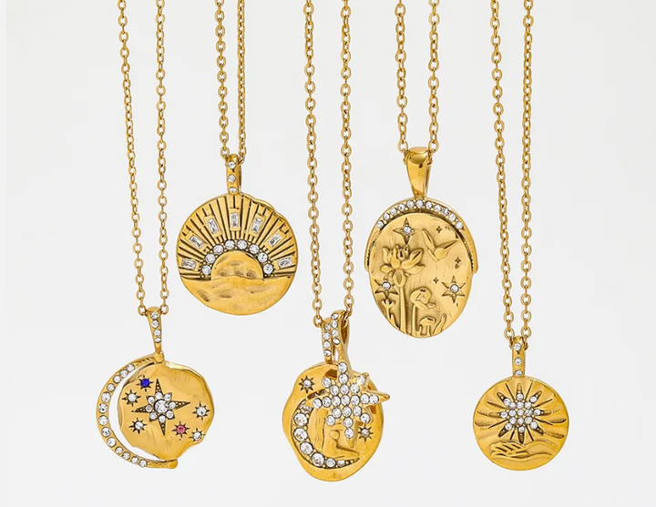 Mini Pendant Talisman Necklace Collection for Protection 14K