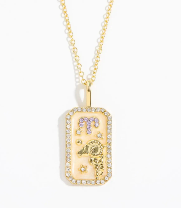 Aries- Enamel and Crystal Tarot Card Astrological Zodiac