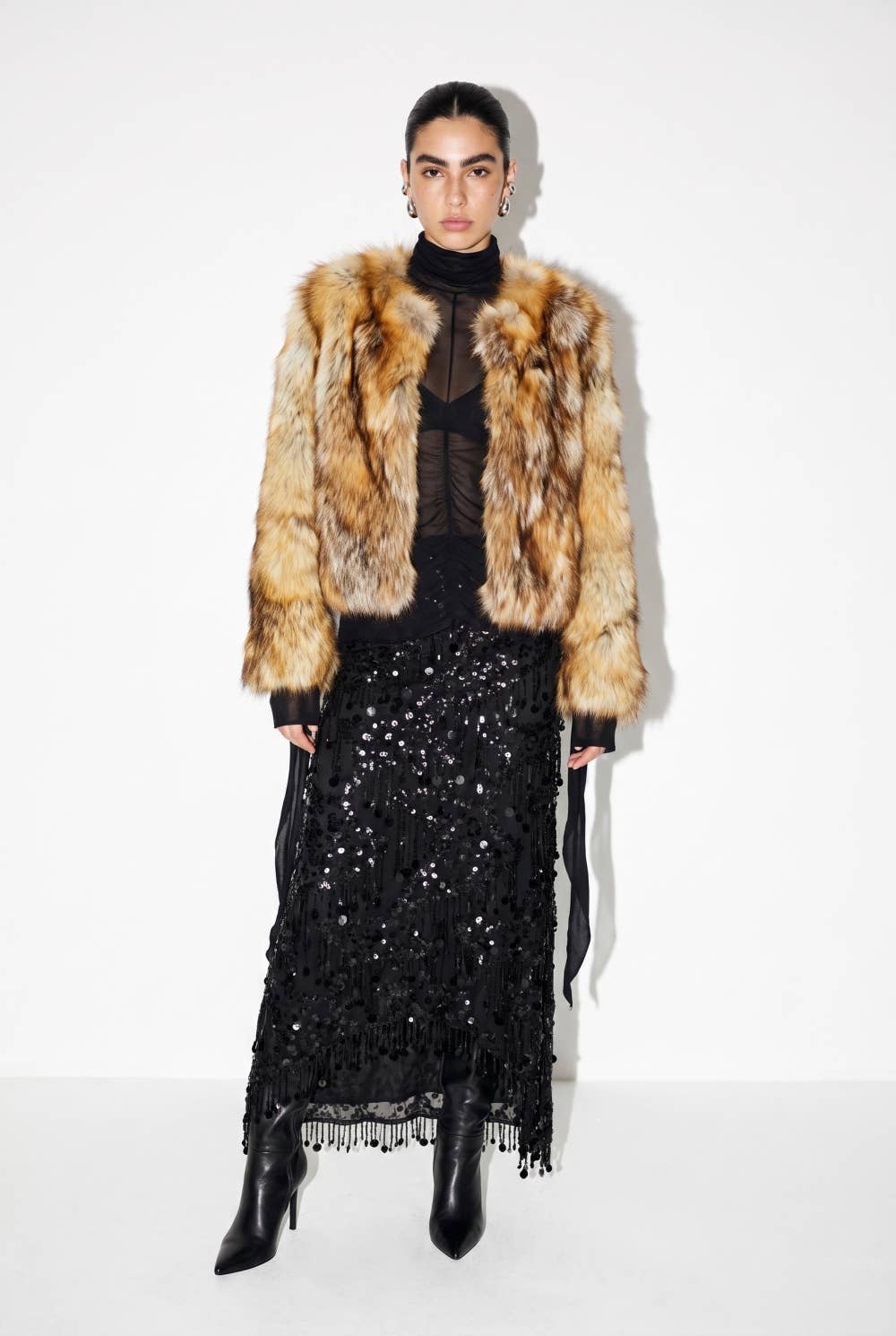Plush Faux Fur Statement Jacket