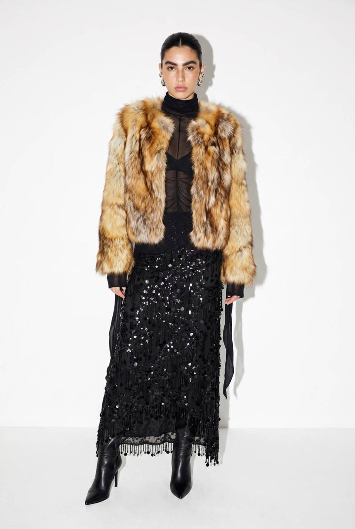 Plush Faux Fur Statement Jacket