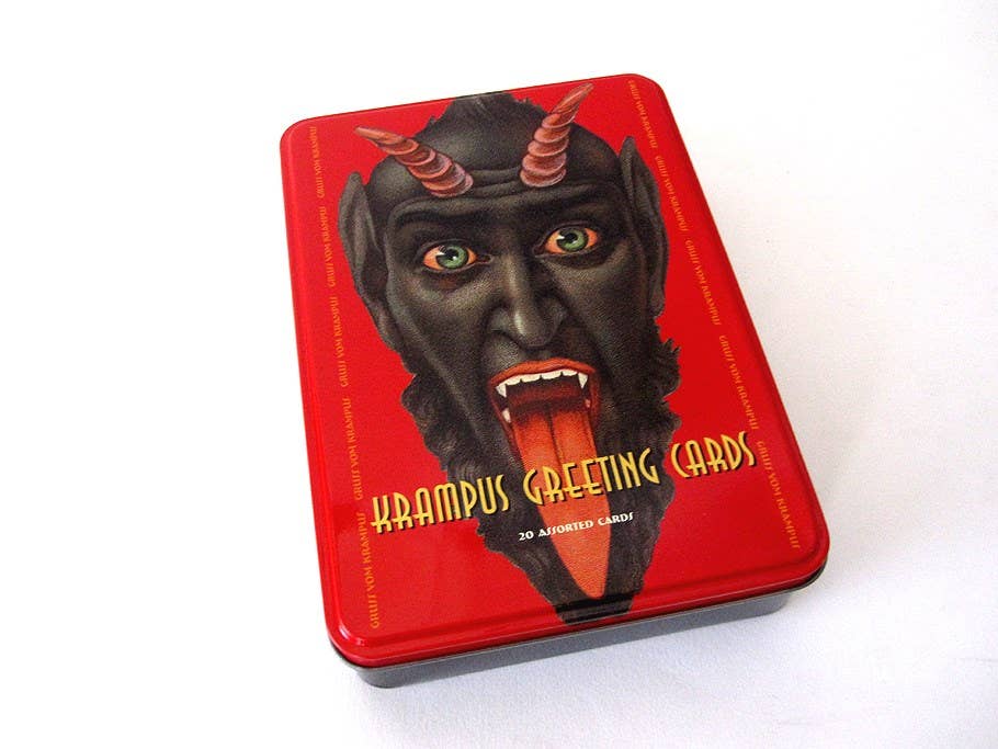 Krampus Greeting Cards: 20 Assorted Cards In Deluxe Tin