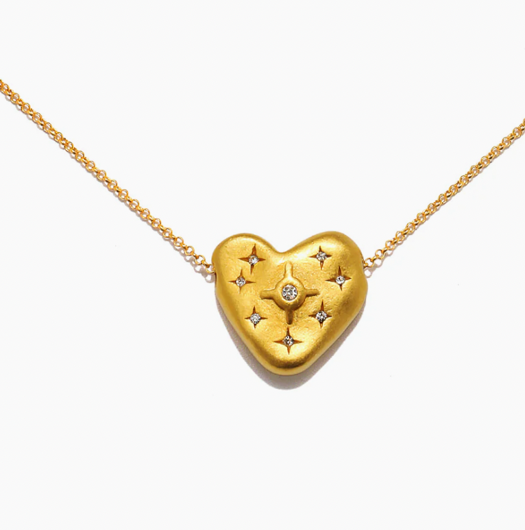 Talisman Coin Charm Pendant Necklace 14K gold Steel, 