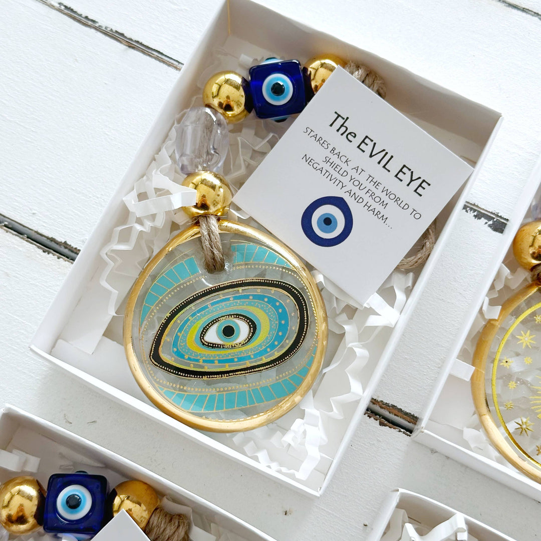 Gold Evil Eye Wall Hanging, Christmas Ornament, Corporate