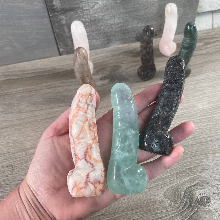 Assorted Gemstone Phallic Symbols – Crystal Carvings for Retailers and Metaphysical Shops