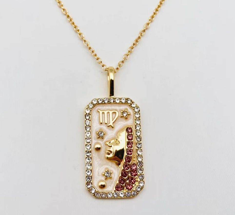 Virgo-Astrological- Zodiac- Tarot- Enamel