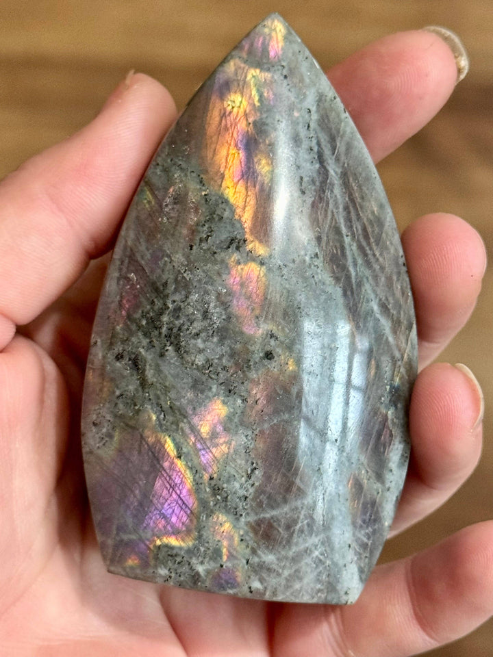 Rainbow Labradorite Crystal Teardrop Freeform
