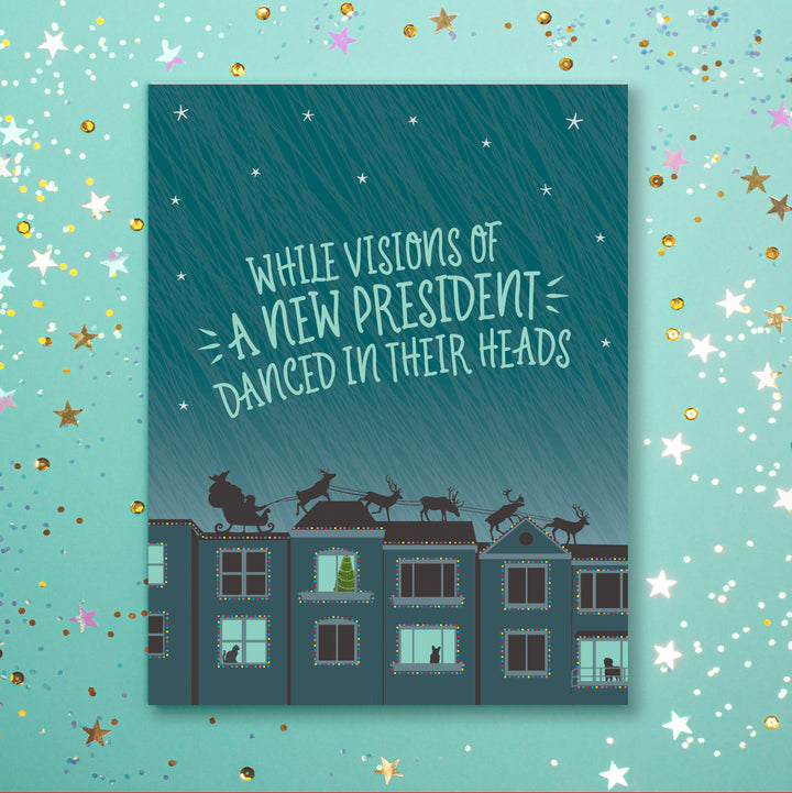 Visions of a New President Christmas Card