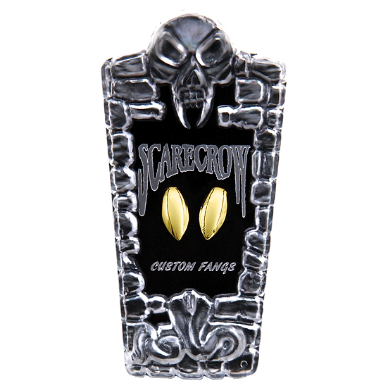 Scarecrow Deluxe Glam Gold Metallic Fangs