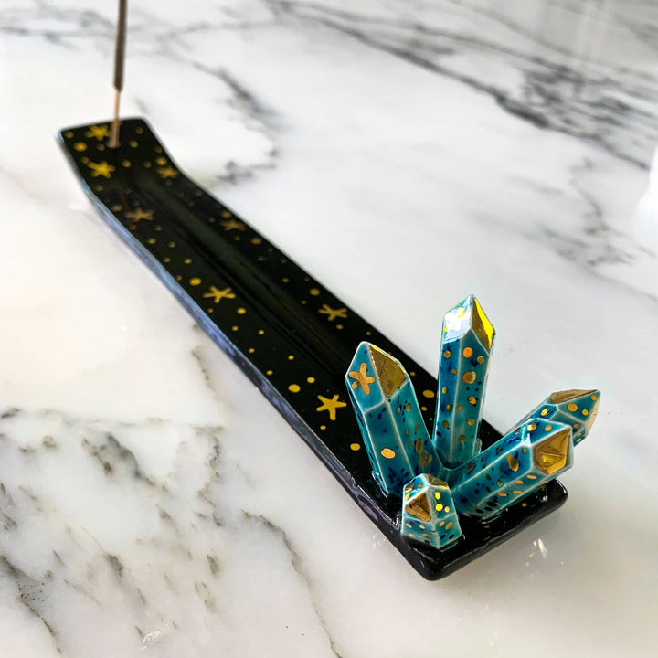 Galaxy Crystal Ceramic Incense Holder Modern Mud