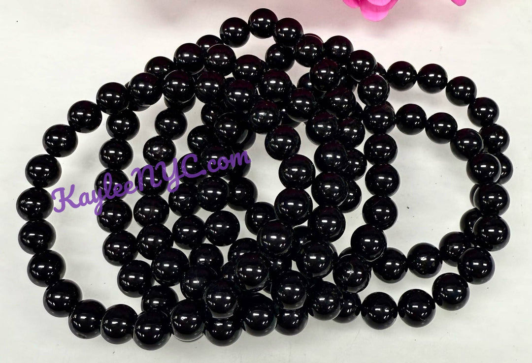 Natural Black Tourmaline 8mm 7.5” Crystal He