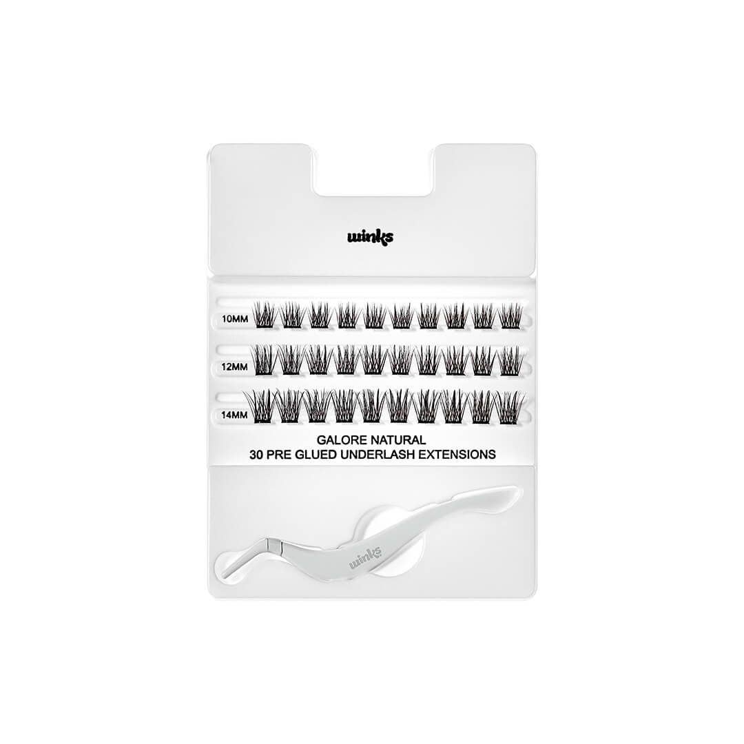 Winks Press On 30pc Natural + Applicator