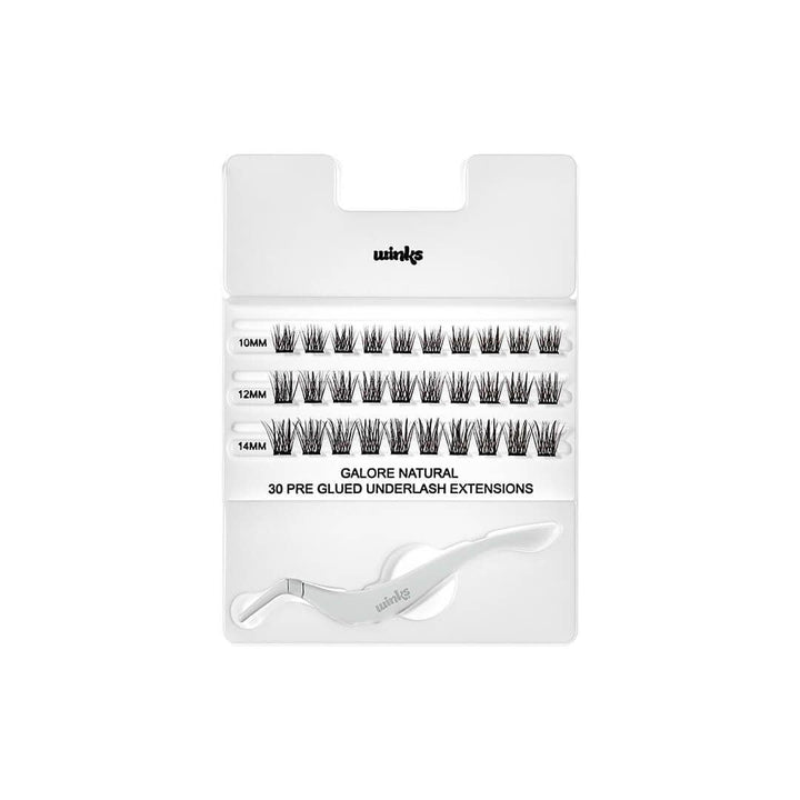 Winks Press On 30pc Natural + Applicator