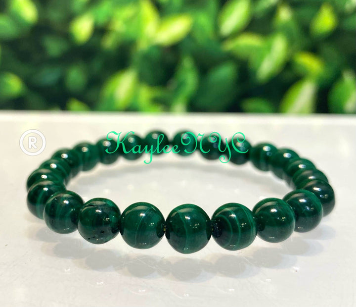 Natural Malachite 8mm 7.5” Crystal Healing S