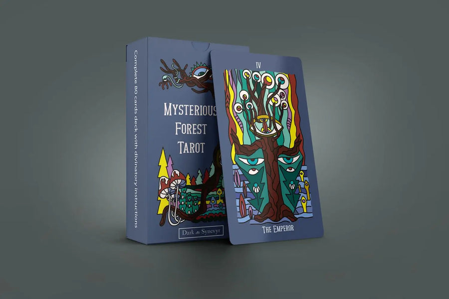 This is the Mysterious Forest Tarot Deck with a card from the deck so you can have a glimpse inside.