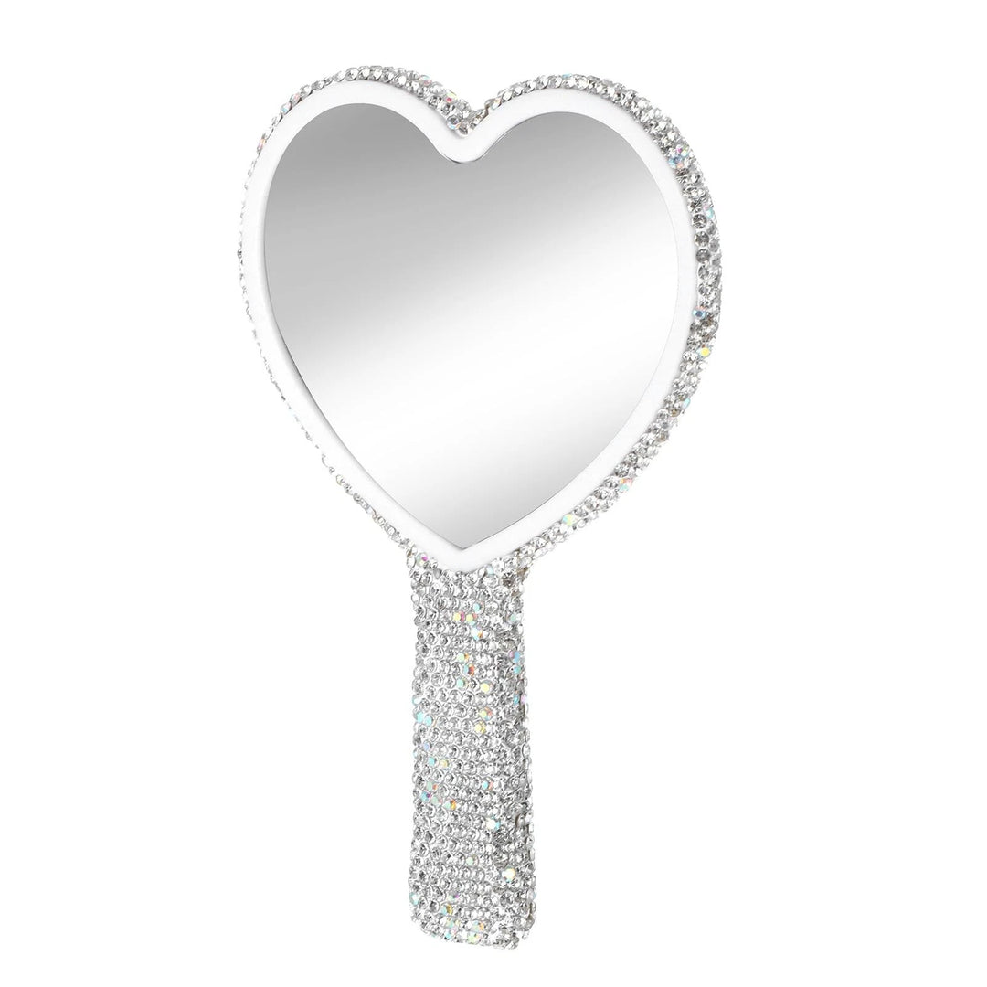 Rhinestone Heart Mirror