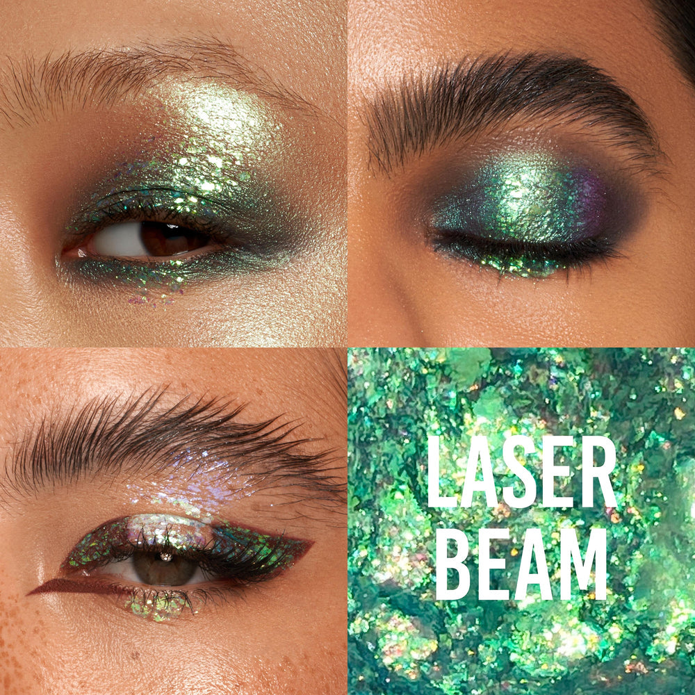 Danessa Myricks Infinite Chrome Flakes - Laser Beam eyeshadow uses
