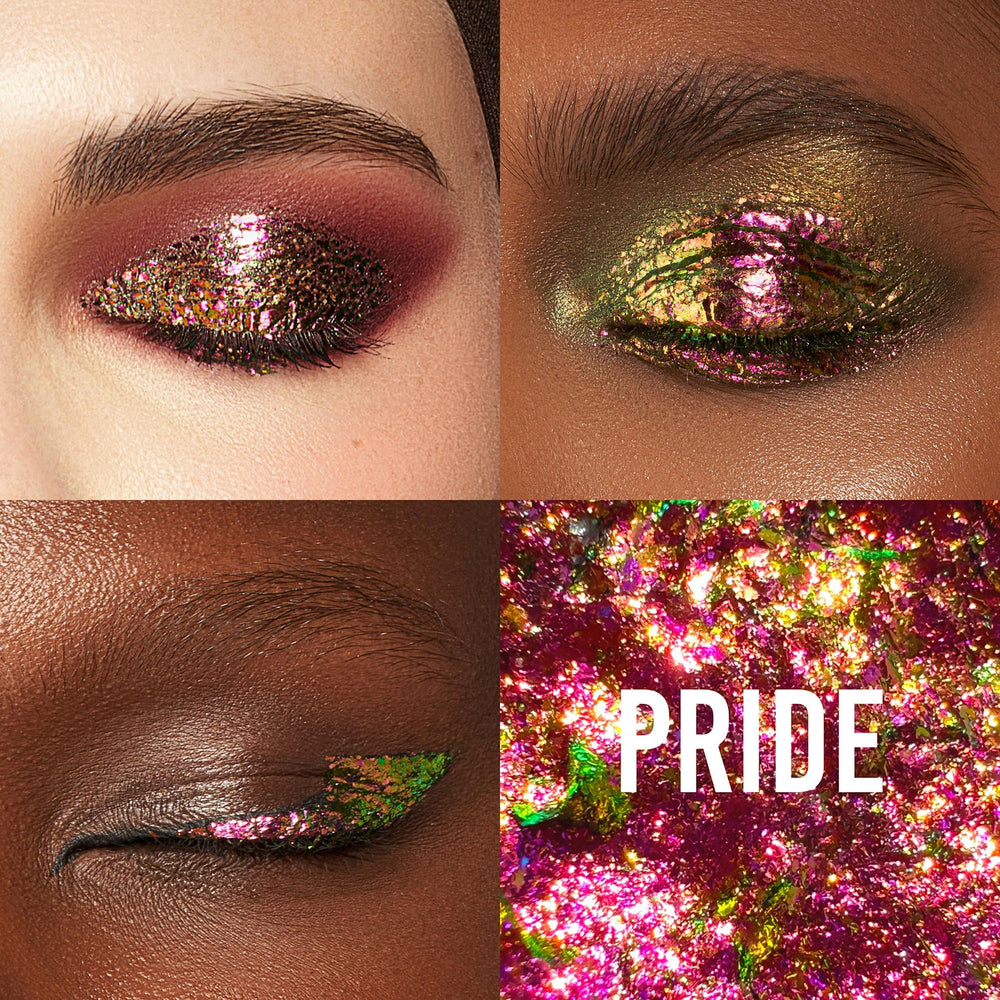 Danessa Myricks Infinite Chrome Flakes - Pride eyeshadow application