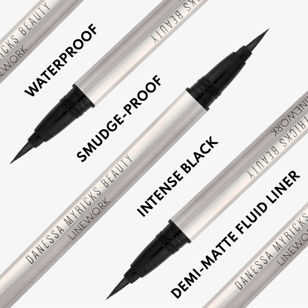 Onyx Linework pen with great facts about the product in between the pens.