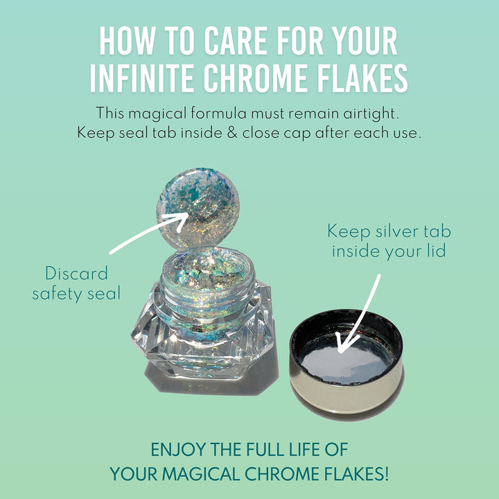 This teaches people how to care for each of your chrome flake bottles.